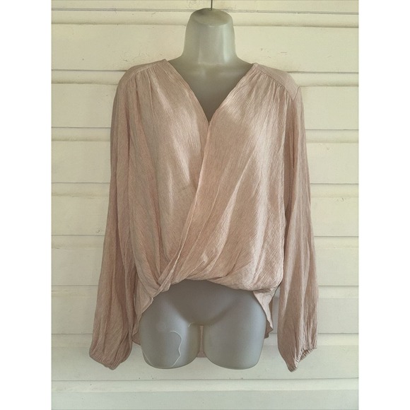 Free People Tops - Free People Surplice Front Long Sleeve Top Size S